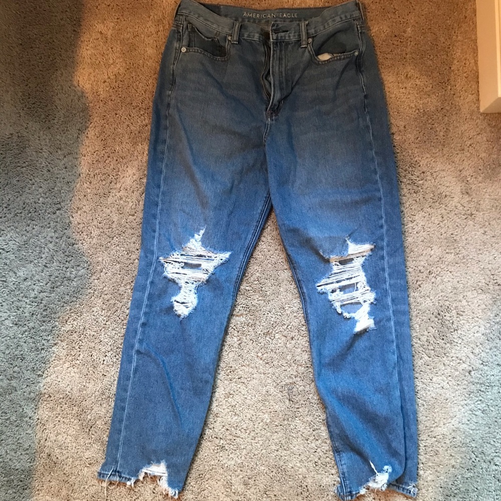 American eagle mom jeans size 8